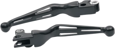 Alavancas de freio e embreagem Drag Specialties pretas com fenda 2008-2016 Harley Touring - Imagem 1 de 2