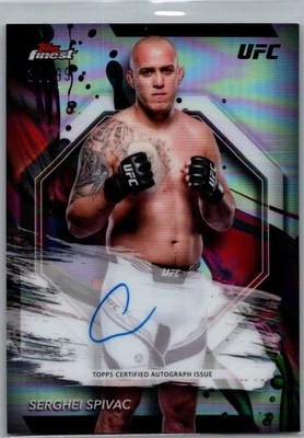 2024 Topps Finest UFC Serghei Spivac Refractor Auto /99 Heavyweight - Image 1 of 2