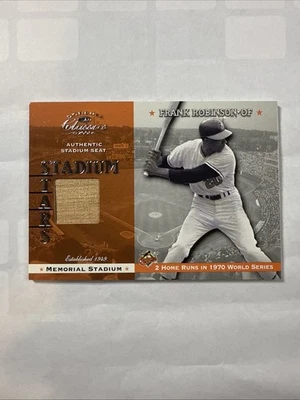 Frank Robinson 2001 Donruss Classics estadio estrellas asiento reliquia #ss-18 hof Foto 1 de 2