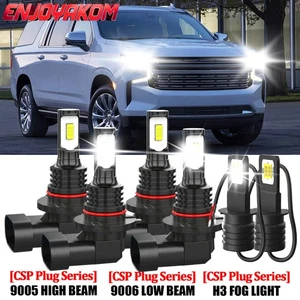For Chevrolet Suburban 2500 2000-2000 LED Headlight High Low+Fog Light Bulbs - Picture 1 of 12