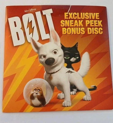 Walt Disney Pictures BOLT Exclusive Sneak Peek Bonus Disc DVD - RARE  Foto 1 de 2
