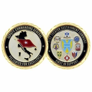 21. ST. THEATER SUSTAINMENT COMMAND STELLVERTRETENDER KOMMANDIERENDER GENERAL 1,75 ZOLL HERAUSFORDERUNGSMÜNZE - Bild 1 von 1