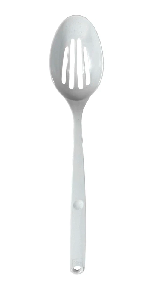 Good Cook Classic 12" White 100% Melamine Ware Slotted Spoon ~New~ - Image 1 of 4