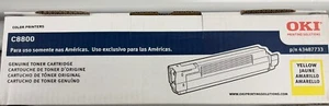OKI GENUINE New Okidata C8800 43487733 Yellow Toner Cartridge - Picture 1 of 3