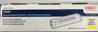 OKI GENUINE New Okidata C8800 43487733 Yellow Toner Cartridge - Image 1 of 3