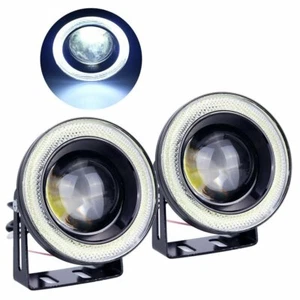 Paar 3" Eagle Eye Tagfahrlicht Nebelscheinwerfer COB LED Auto DRL Halo Ring
