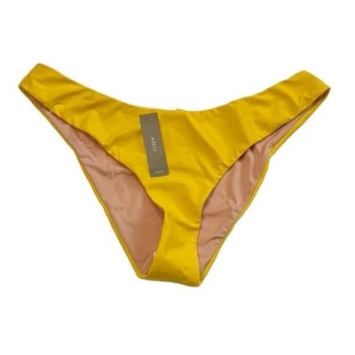 J. Parte inferior de bikini doble cintura curva descarada para mujer L amarilla nueva BC125 7889 Foto 1 de 4