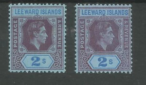 LEEWARD IS SG111 & 111a AMBOS TONOS DE GVI 2/- LMM CAT £51 - Imagen 1 de 2
