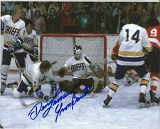Yvon Barrette Denis Lemieux   Autographed 8x10  Slap Shot  Free Shipping  #1