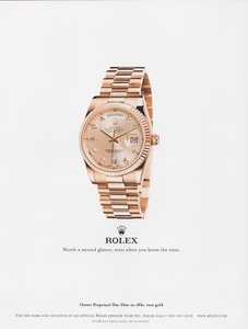 1991 ROLEX Oyster Perpetual Day-Date Watch & Perpetual Lady 2-Sided MAGAZINE AD - Picture 1 of 2