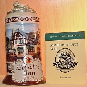Anheuser-Busch MEMBER Stein 2002 BUSCH’S INN - Foto 1 di 11