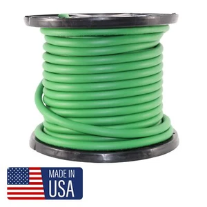 GP Car Audio 0 AWG 100% OFC Power/Ground Wire Green Lot Cut By The Foot - Picture 1 of 3