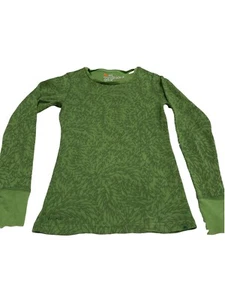 Nike ACG Dri Fit Long Sleeve Thermal Shirt Womens Size Small Green Leaves Waffle - Picture 1 of 9