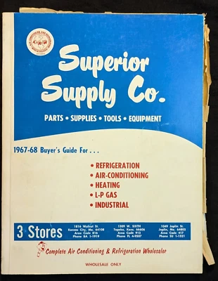 Superior Supply Co 1967-68 Parts Supplies Tools Equipment Refrigeration plus - Image 1 of 4