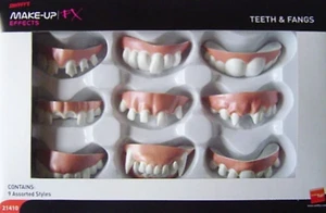 False Teeth And Fangs Mens Ladies Fancy Dress Vampire Teeth & Fang Set - Picture 1 of 1
