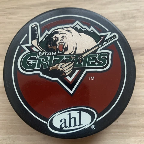 UTAH GRIZZLIES AHL HOCKEY PUCK AMERICAN HOCKEY LEAGUE MADE IN SLOVAKIA Cover