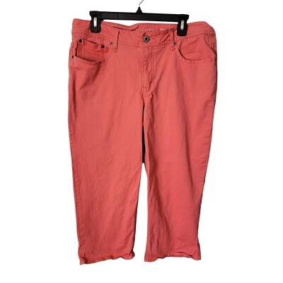 Pantalones capri lisos rosa talla 16 Faded Glory para mujer Foto 1 de 4
