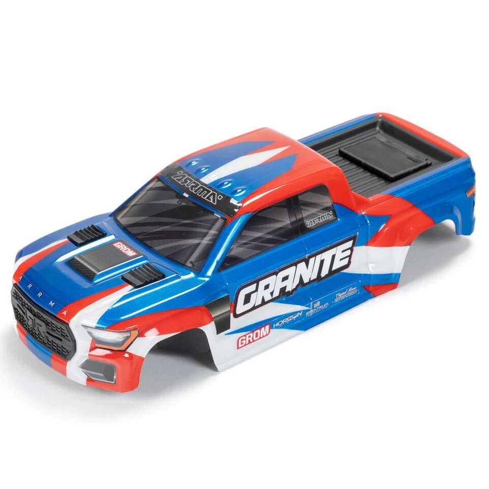 ARRMA ARA412001 1/18 granito grom mega corpo pintado azul/vermelho - Imagem 1 de 1