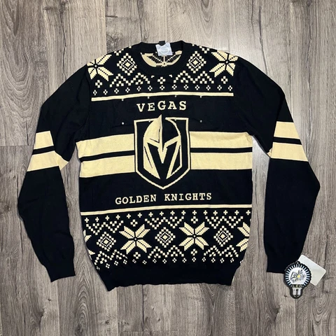NHL Vegas Golden Knights Light Up Christmas Sweatshirt Sweater NEW w/ TAGS Large Cover