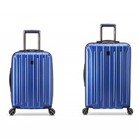 DELSEY Paris Titanium DLX 2-Piece Spinner Luggage Set Carry-on & 25", Blue