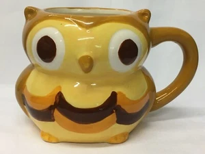 MESA Owl Ceramic 3D Mug for coffee tea soup Brown Yellow Orange - Picture 1 of 6