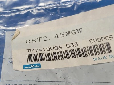 (10 PCS) CST2.45MGW MURATA 4.25MHz 3-Pin Resonador Cerámico Foto 1 de 2