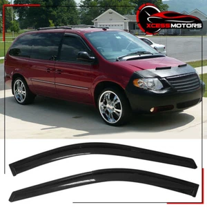 Fits 96-07 Chrysler Town & Country Caravan Side Window Visors Rain Deflectors - Picture 1 of 5
