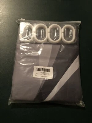  New Vidsolar Black, Gray, And white 72 x 72 in Shower Curtain With Hooks  - Image 1 of 4