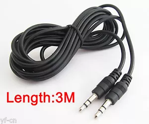 Cable de audio auxiliar enchufe estéreo macho a macho de 1 pieza de 10 ft/3M 3,5 mm para PC iPod MP3 coche - Imagen 1 de 4
