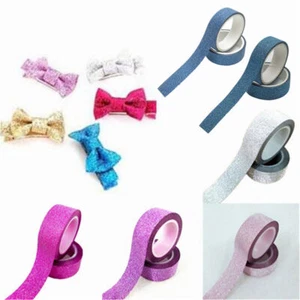 2 rouleaux de rubans satin pailletés nœuds bling artisanat mariage bricolage décoration mariage - Photo 1 sur 11