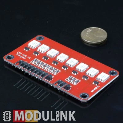 8 LED Leiste LED RGB v2 Reihe hell Farbe Modul 5050LEDs A47 Arduino Raspberry Pi - Bild 1 von 4
