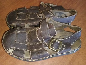 Men's Sz 12 Dr Marten's closed toe fisherman sandal's leather black Doc Martin - Picture 1 of 7