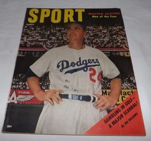 March 1956 SPORT Magazine - Walter Alston Dodgers Baseball Cover - Picture 1 of 3