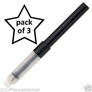 Parker Quink Piston Fill Converter Fountain Pen Refill Cartridge (Pack of 3) - Picture 1 of 4