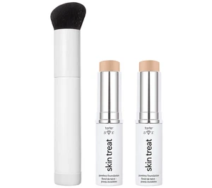 set tarte - 1 pennello lucidante + 2 bastoncini senza pori trattamento pelle fondotinta abbronzante nuovo - Foto 1 di 4