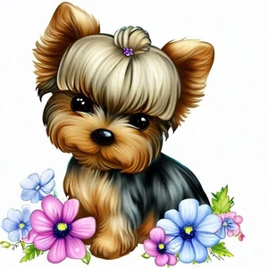 XXL 18X18 cm Autoaufkleber Sticker Yorkshire Terrier Aufkleber - Bild 1 von 1