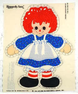 1982 "Raggedy Ann" Cut & Sew Craft Panel Pillow | Robbs-Merrill | Design 182 - Picture 1 of 3