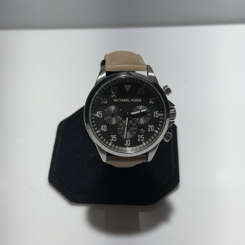 Orologio Michael Kors Uomo Cronografo Gage Cinturino Pelle Taupe MK8616