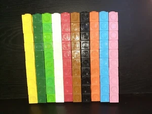 100 Multilink Verknüpfung Zählwürfel Schnappblöcke Unterricht Mathematik manipulatives Spielzeug - Bild 1 von 3