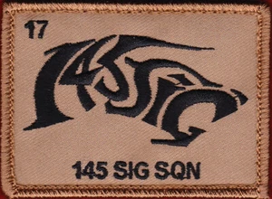 145 Signal Squadron (Subdued) Militaria Patch Patches - Imagen 1 de 1