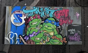12 X 24 Inch TMNT Graffiti NYC Canvas Painting Shortie Ink Glow In The Dark New - Picture 1 of 3