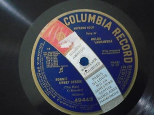Hulda Lashanska Bonnie Sweet Bessie Columbia 49443 one side E - Foto 1 di 1