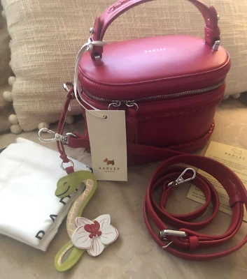 💕Radley Londres Año Nuevo Lunar SS25 Serpiente Pequeña/Mediana Bandolera roja con cremallera nueva con etiquetas Foto 1 de 4