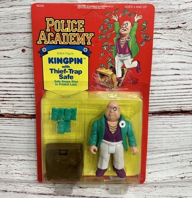 Nuevo Kenner Police Academy Kingpin Thief Trap Safe 1989 de colección sin usar, en caja original, sin perforar Foto 1 de 4