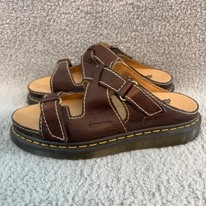 NEW Dr. Martens Bradfield Leather Sandals Mens 11 Brown Adjustable Buckle Strap - Picture 1 of 9