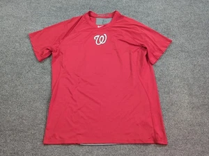 Washington Nationals Shirt Mens 2XL Red Fitted Nike Pro Combat Short Sleeve - Picture 1 of 7