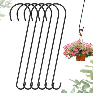 6 Packs 24 Inch Long S Hooks for Hanging Plants,Extra Large S 24 Inch, Black - Picture 1 of 8