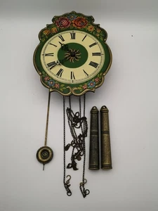 Vintage SBS Feintechnik Pendulum Mechanical Wall Clock Untested C7 G623 - Picture 1 of 11