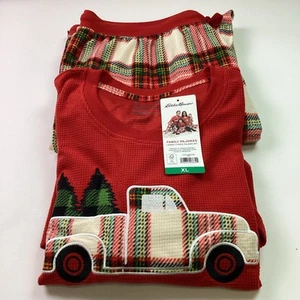 Eddie Bauer Ladies' 2-Piece Comfy Family Pajama Set Pants & Top, Red, Size XL - Picture 1 of 15