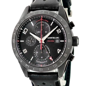MONTBLANC WATCH TIMEWALKER CHRONOGRAPH UTC 116102 BLACK DATE GMT AUTOMATIC MEN'S - Picture 1 of 5